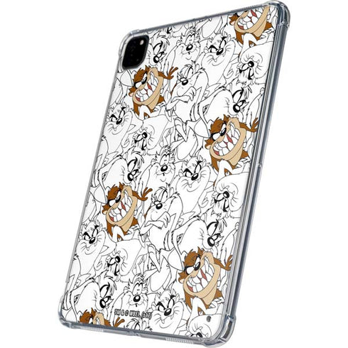 Looney Tunes Tasmanian Devil Super Sized Pattern iPad Pro 11in (2024) Clear Case